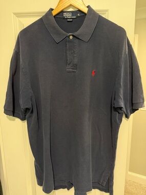 Ralph Lauren Men’s Navy Polo with Red Pony Embroidery